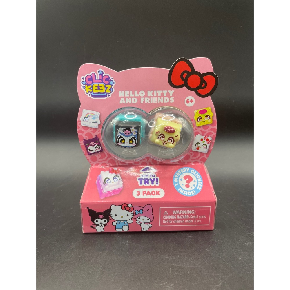 Hello Kitty and Friends Clic Keez 3 Pack Mystery Collectible Toys Goliath Sanrio